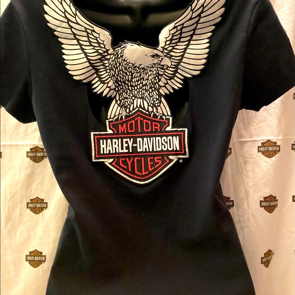 Ladies Harley Davidson Eagle Short Sleeve